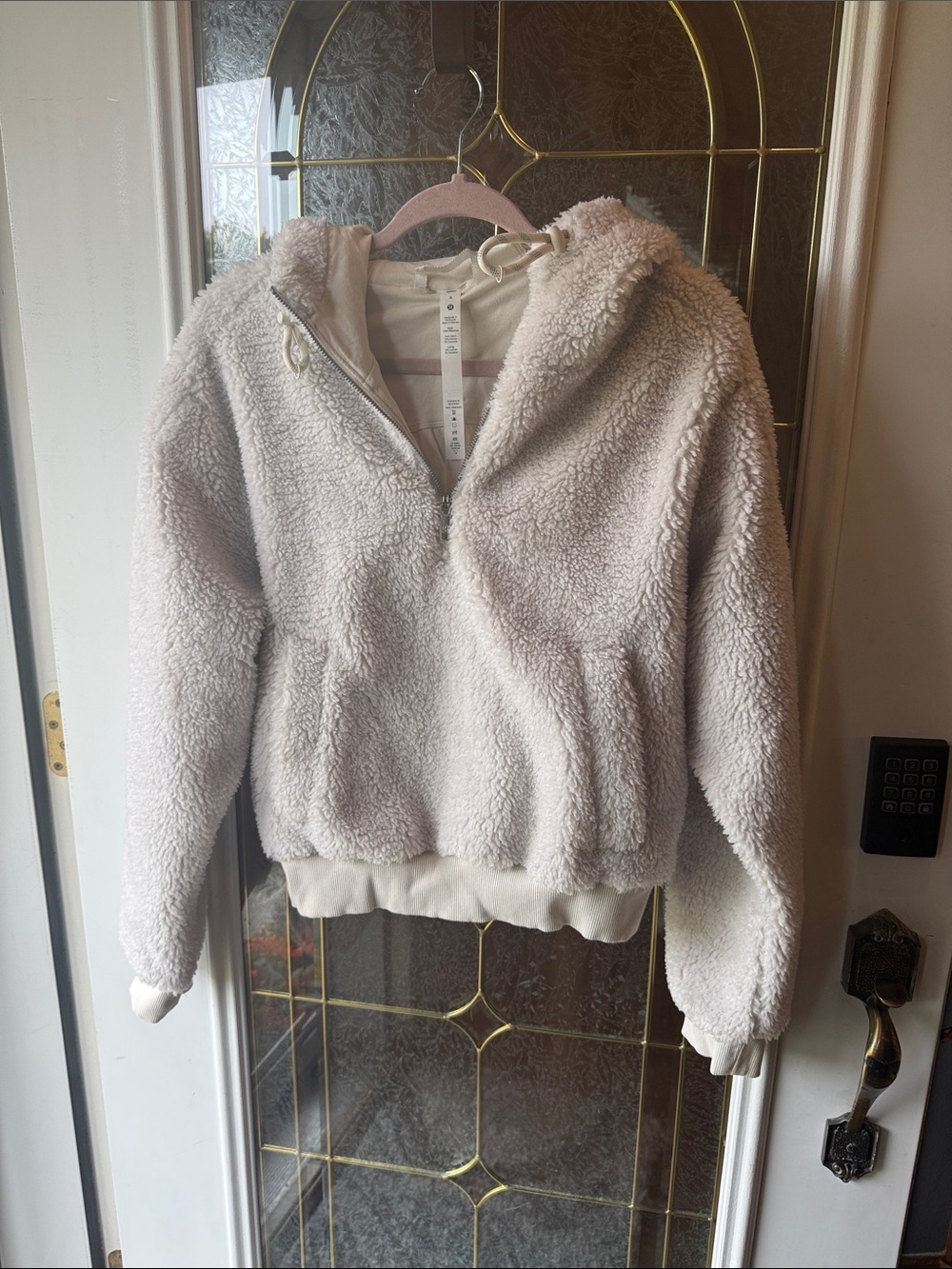 lululemon athletica Cream Plush Sherpa Half-Zip Hoodie